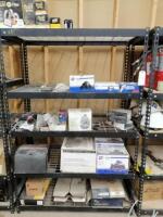 Metal Shelf with Miscellaneous Truck Parts