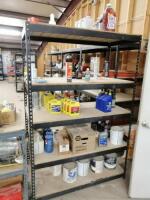 Metal Shelf with assorted Truck Oils