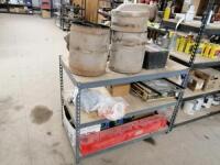 Metal Shelf with Miscellaneous Truck Parts