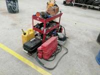 Mechanic Parts Cart with Miscellaneous Items