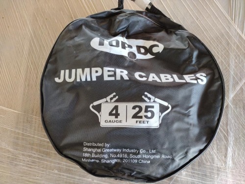 Unused Top DC 4 Gauge 25Ft Jumper Cables