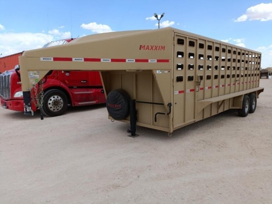 Unused 2024 Maxxim 24Ft Gooseneck Livestock Trailer