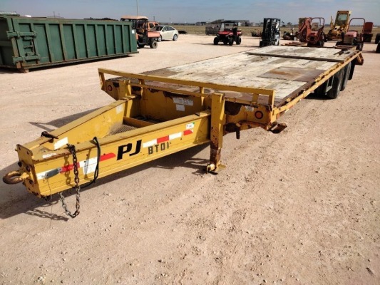 22Ft x 6Ft Dove Tail x 102â€ PJ Backhoe Trailer