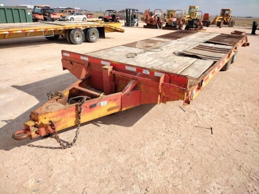 20Ft + 5Ft Dove Tail x 96â€Backhoe Trailer