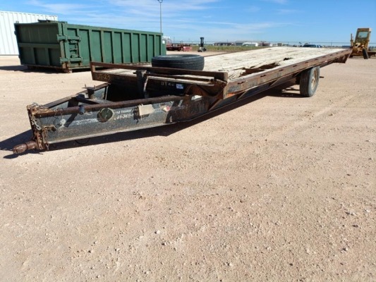 2014 Pull 24Ft Flatbed Bumper Pull Trailer