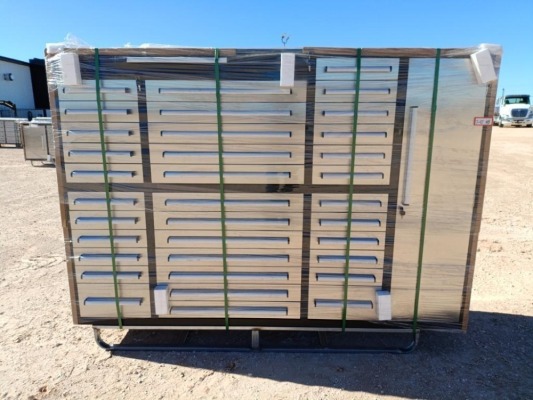 Unused 7Ft 35 Drawers Stainless Steel Tool Chests