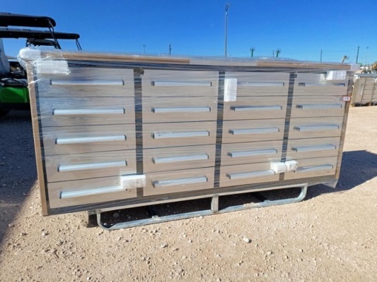 Unused 7Ft 20 Drawers Stainless Steel Workbench