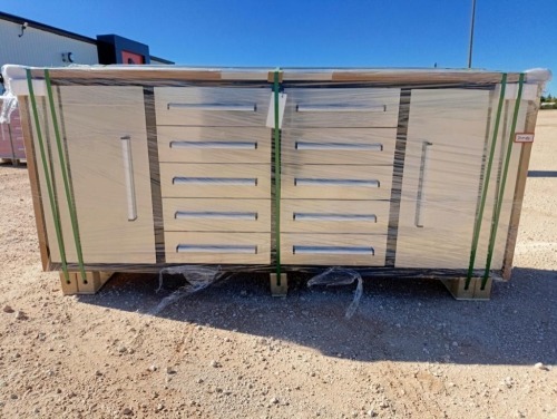 Unused 7Ft 10 Drawers Stainless Steel Workbench