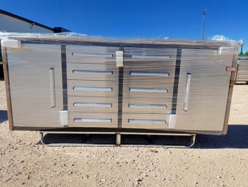 Unused 7Ft 10 Drawers Stainless Steel Workbench