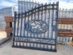 (1 Set) Unused Greatbear 14ft Bi-Parting Wrought Iron Gate with ''DEER '' Artwork in the Middle Gate