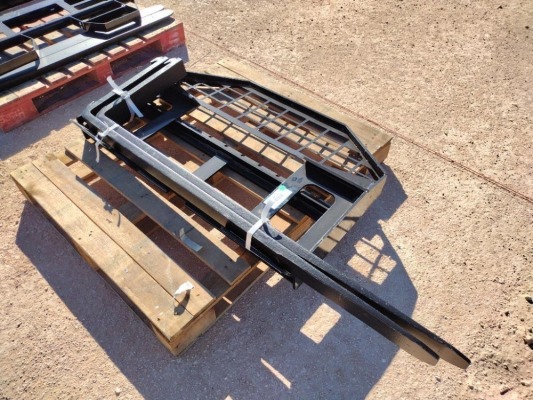 Unused Skid Steer Fork Attachment w/ 60" Forks