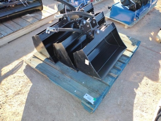 (3) Unused Mini Excavator Tilting Buckets