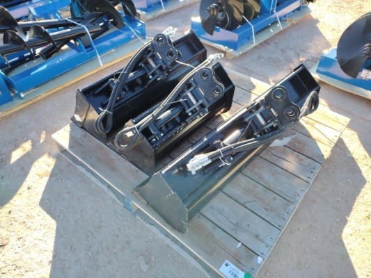 (3) Unused Mini Excavator Tilting Buckets