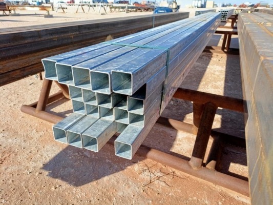 (25) pcs of 2 1/2" Galvanized Square Tubing @ 20Ft