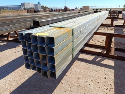 (25) pcs of 2 1/2" Galvanized Square Tubing @ 24Ft