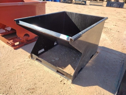 Unused 1.5 CY. Skid Steer Hopper w/Fork Pockets