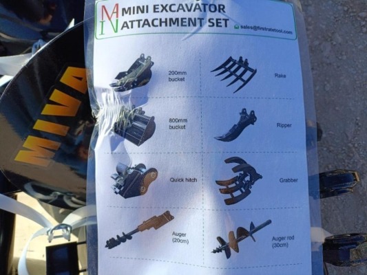 Unused Mini Excavator Attachment Set