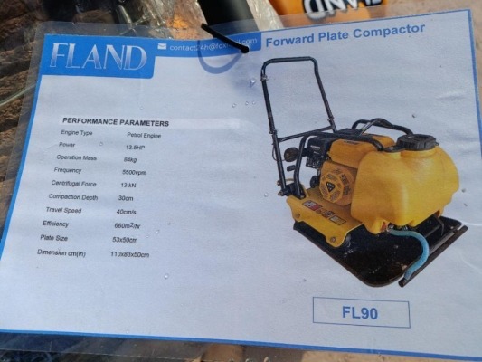 Unused Fland FL90 Forward Plate Compactor