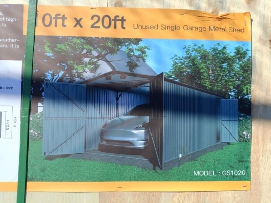 Unused Single Garage Metal Shed 10ft x 20ft