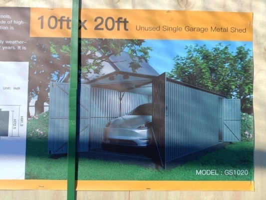 Unused Single Garage Metal Shed 10ft x 20ft