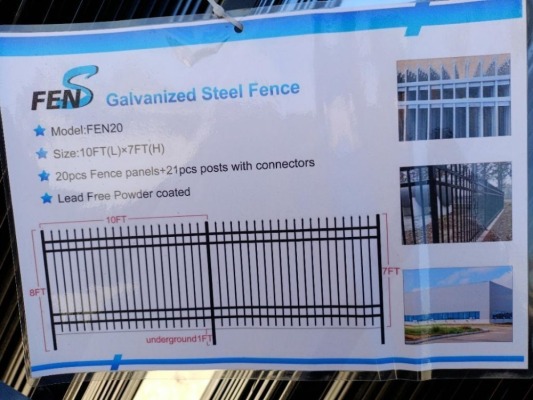 (20) pcs of Unused 10Ft x 7Ft Galvanized Steel Fencing
