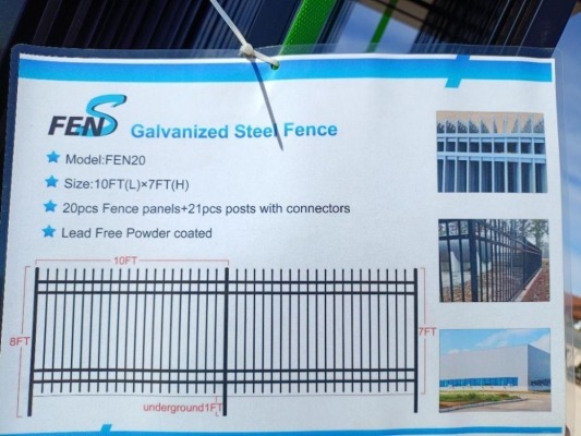 (20) pcs of Unused 10Ft x 7Ft Galvanized Steel Fencing