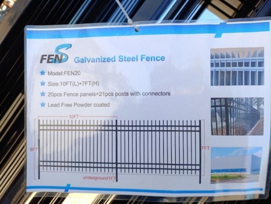 (20) pcs of Unused 10Ft x 7Ft Galvanized Steel Fencing