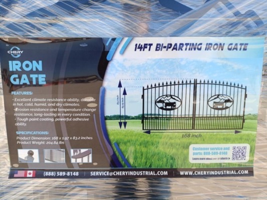 (5 Sets) Unused Chery 14ft Bi-Parting Iron Gate