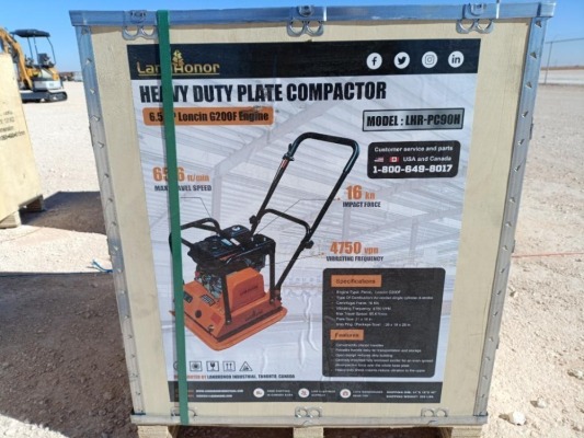 Unused Land Honor LHR-PC90H Heavy Duty Plate Compactor