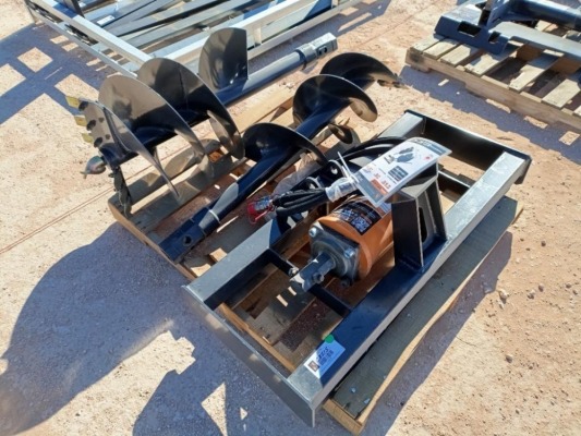 Unused Wolverine ADB-13-1218R Skid Steer Auger Drive w/(2) Auger Bits