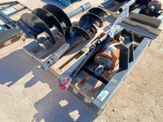 Unused Wolverine ADB-13-1218R Skid Steer Auger Drive w/(2) Auger Bits