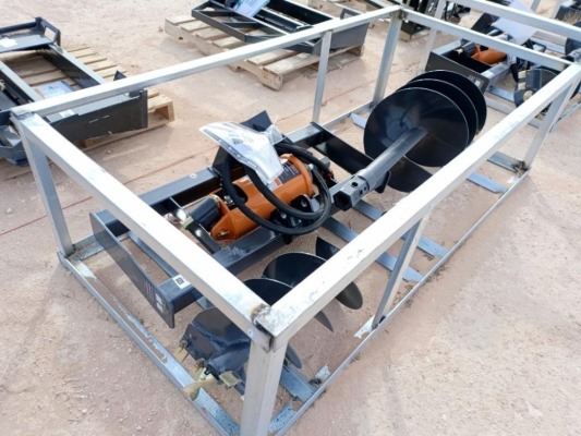 Unused Wolverine ADB-13-1218R Skid Steer Auger Drive w/(2) Auger Bits