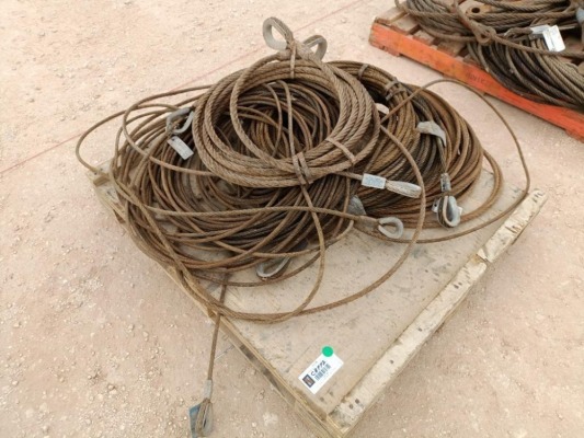 Pallet of Misc Cable, Misc Wire Rope Choker Slings