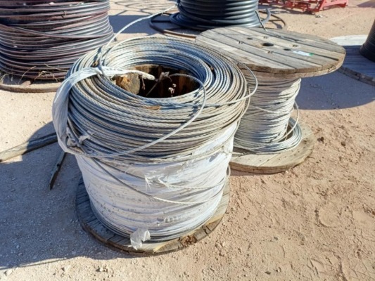 (2) Spools of Aluminum Electrical Power Cable