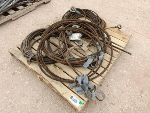 Pallet of Misc Wire Rope Choker Slings
