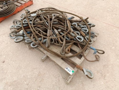 Pallet of Misc Wire Rope Choker Slings