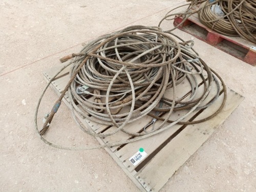 Pallet of Misc Cable, Misc Wire Rope Choker Slings