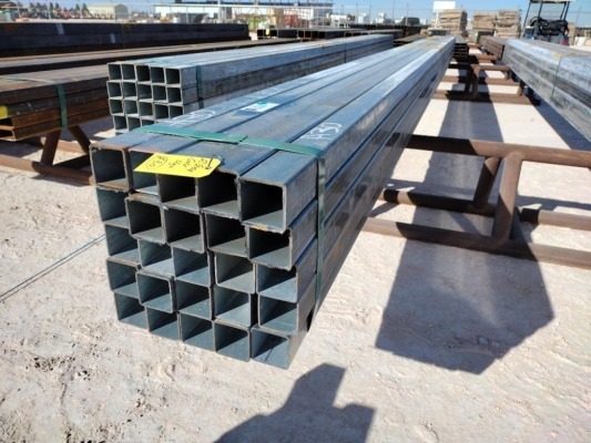 (25) pcs of 2 1/2" Galvanized Square Tubing