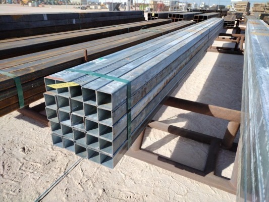 (25) pcs of 2 1/2" Galvanized Square Tubing