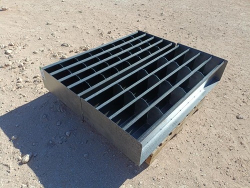 (2) 4Ft Unused Metal Bolt Bins (1) w/32 Bins (1) w/16 Bins