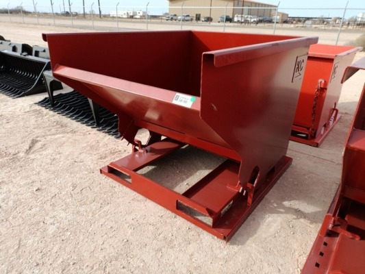 Unused 2 CY. Self Dumping Hopper w/Fork Pockets