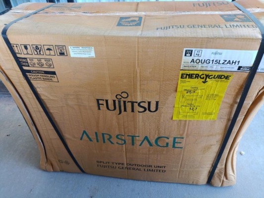 Unused Fujitsu Mini Split, Split Type Outdoor Unit