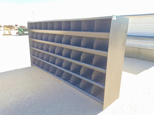 Unused 10Ft (50 Bin) Metal Bolt Bin