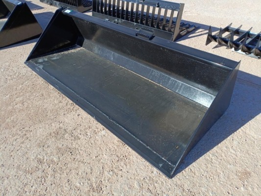 Unused 90 Skid Steer Bucket w/Single Blade