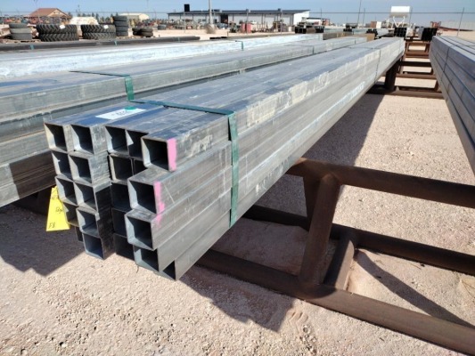 (25) pcs of 2 1/4" Galvanized Square Tubing