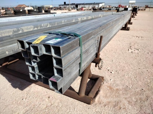 (25) pcs of 2 1/2" Galvanized Square Tubing