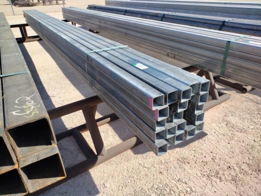 (25) pcs of 2 1/2" Galvanized Square Tubing