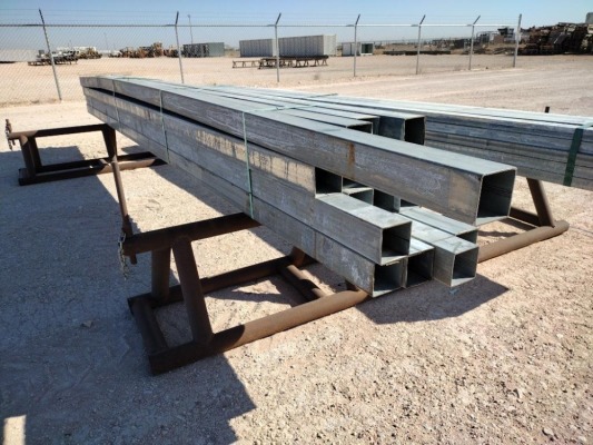 (16) pcs of 4" Galvanized Square Tubing