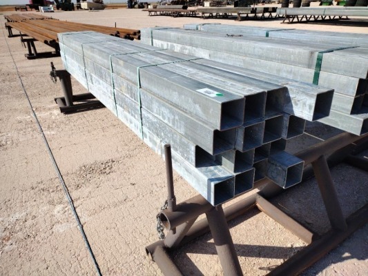(16) pcs of 4" Galvanized Square Tubing