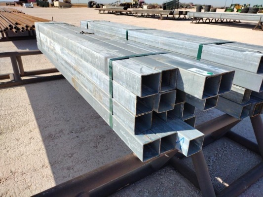 (16) pcs of 4" Galvanized Square Tubing